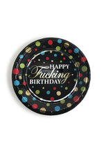 Load image into Gallery viewer, Happy F'n Birthday Plates - Multicolor - 8 Per Pack