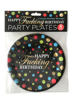 Load image into Gallery viewer, Happy F'n Birthday Plates - Multicolor - 8 Per Pack