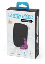 Load image into Gallery viewer, Happy Rabbit Cock Ring Rechargeable Silicone Kit - Black/Purple - 2 Piece