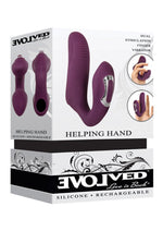Load image into Gallery viewer, Helping Hand Silicone Rechargeable Finger Vibrator - Purple