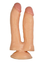 Load image into Gallery viewer, Hero Double Pleasure Double Dildo with Suction Cup - Vanilla