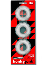 Load image into Gallery viewer, Hunkyjunk Huj Cockrings - Clear/Clear Ice - 3 Pack