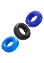 Load image into Gallery viewer, Hunkyjunk Huj3 Silicone C-Rings - Assorted Colors/Black/Blue/Teal - 3 Pack