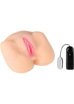 Load image into Gallery viewer, Hustler Vibrating Spread Eagle Pussy and Ass Tpr - Flesh