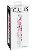 Load image into Gallery viewer, Icicles No. 7 Glass Dildo - Clear/Purple - 7in