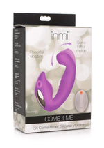 Load image into Gallery viewer, Inmi 5x Come Hither Rechargeable Silicone Vibrator with Remote Control - Purple