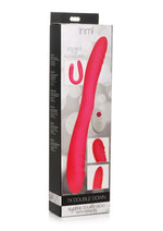 Load image into Gallery viewer, Inmi 7x Double Down Rechargeable Silicone Double Dildo with Remote Control - Pink