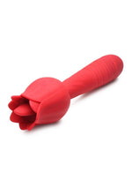 Load image into Gallery viewer, Inmi Bloomgasm Racy Rose Thrusting and Licking Rose Rechargeable Silicone Vibrator - Red