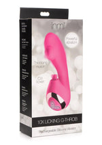 Load image into Gallery viewer, Inmi Shegasm Licking G-Throb Rechargeable Silicone Rabbit Vibrator - Pink
