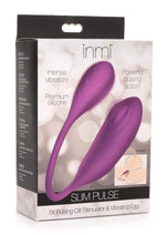 Load image into Gallery viewer, Inmi Slim Pulse Rechargeable Silicone 7x Pulsing Clit Stimulator and Vibrating Egg - Purple