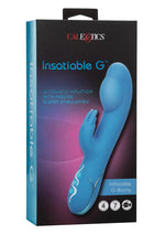 Load image into Gallery viewer, Insatiable G Inflatable G-Bunny Silicone Rechargeable Vibrator - Blue