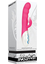 Load image into Gallery viewer, Instant-O Rechargeable Silicone G-Spot Vibrator with Clitoral Suction - Pink
