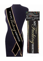 Load image into Gallery viewer, It's My F'n Birthday Sash - Black/Gold