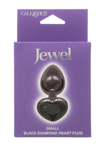 Load image into Gallery viewer, Jewel Black Diamond Heart Anal Plug - Black - Small