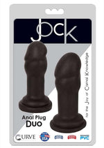 Load image into Gallery viewer, Jock Anal Plug Duo Penis Heads - Black
