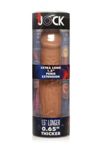 Load image into Gallery viewer, Jock Extra Long Penis Extension Sleeve - Caramel - 1.5in
