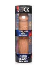 Load image into Gallery viewer, Jock Extra Long Penis Extension Sleeve - Caramel - 3in