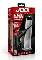 Load image into Gallery viewer, Jock Power Pumper Automatic Penis Pump with Cylinder - Black/Clear