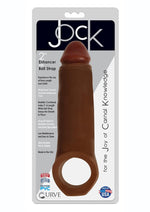 Load image into Gallery viewer, Jock Realistic Penis Enhancer with Ball Strap - Chocolate - 2in