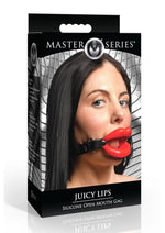 Load image into Gallery viewer, Juicy Lips Silicone Open Mouth Gag - Red