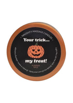 Load image into Gallery viewer, Kama Sutra Halloween Mini Massage Candle 1oz Your Trick,my Treat - Pumpkin Spice