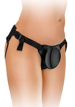 Load image into Gallery viewer, King Cock Beginner's Silicone Body Dock Strap-On Kit with Dildo - Black/Vanilla - 6in