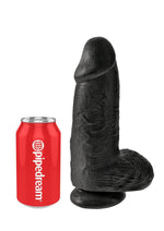 Load image into Gallery viewer, King Cock Chubby Dildo - Black - 9in