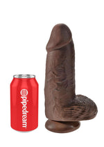 Load image into Gallery viewer, King Cock Chubby Dildo - Chocolate - 9in