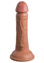 Load image into Gallery viewer, King Cock Elite Dual Density Vibrating Rechargeable Silicone Dildo - Caramel - 6in