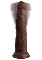 Load image into Gallery viewer, King Cock Elite Dual Density Vibrating Rechargeable Silicone Dildo with Remote Control Dildo - Chocolate - 9in