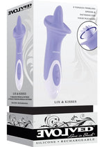 Load image into Gallery viewer, Lix and Kisses Rechargeable Silicone Clitoral Stimulator - Purple