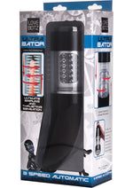 Load image into Gallery viewer, Lovebotz Ultra Bator Thrusting and Swirling Automatic Stroker - Black/Clear
