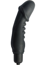 Load image into Gallery viewer, Mack Tuff Ribbed Vibrating Silicone Penis Vibrator - Black