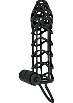 Load image into Gallery viewer, Mack Tuff Vibrating Silicone Cockcage Cock Ring - Black