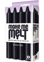 Load image into Gallery viewer, Make Me Melt Warm-Drip Candles (4 Pack) - Jet - Black