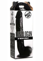 Load image into Gallery viewer, Master Cock Long Logan Dildo with Balls - Black - 10in