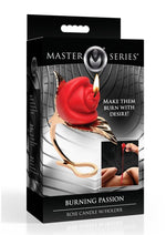 Load image into Gallery viewer, Master Series Burning Passion Rose Candle with Holder - Gold/Red