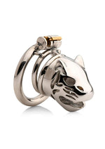 Load image into Gallery viewer, Master Series Caged Cougar Stainless Steel Locking Chastity Cage - Silver
