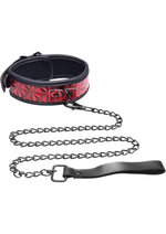 Load image into Gallery viewer, Master Series - Crimson Tied Chained Collar with Leash - Black/Red