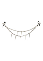 Load image into Gallery viewer, Master Series Daggers Double Chain Nipple Clamps - Silver