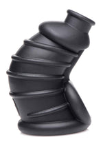 Load image into Gallery viewer, Master Series Dark Chamber Silicone Chastity Cage - Black