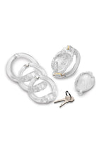 Load image into Gallery viewer, Master Series Double Lockdown Locking Customizable Chastity Cage