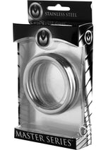 Load image into Gallery viewer, Master Series Echo Stainless Steel Triple Cockring - Silver - 2in