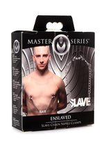 Load image into Gallery viewer, Master Series Enslaved Slave Chain Nipple Clamps - Silver