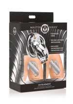 Load image into Gallery viewer, Master Series Entrapment Deluxe Locking Chastity Cage - Silver