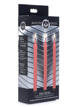 Load image into Gallery viewer, Master Series Fire Sticks Fetish Drip Candles - Red - Set Of 3