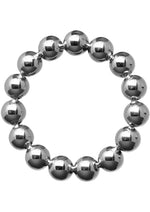 Load image into Gallery viewer, Master Series Meridian Stainless Steel Beaded Cock Ring - Silver - 2in