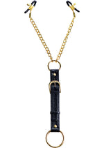 Load image into Gallery viewer, Master Series Penitentiary Nipple Clamps and Cock Ring - Black - Set