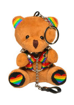 Load image into Gallery viewer, Master Series Pride Bear Keychain - Multicolor/Rainbow/Tan