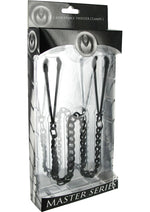 Load image into Gallery viewer, Master Series Reign Noir Tweezer Style Nipple Vice - Black